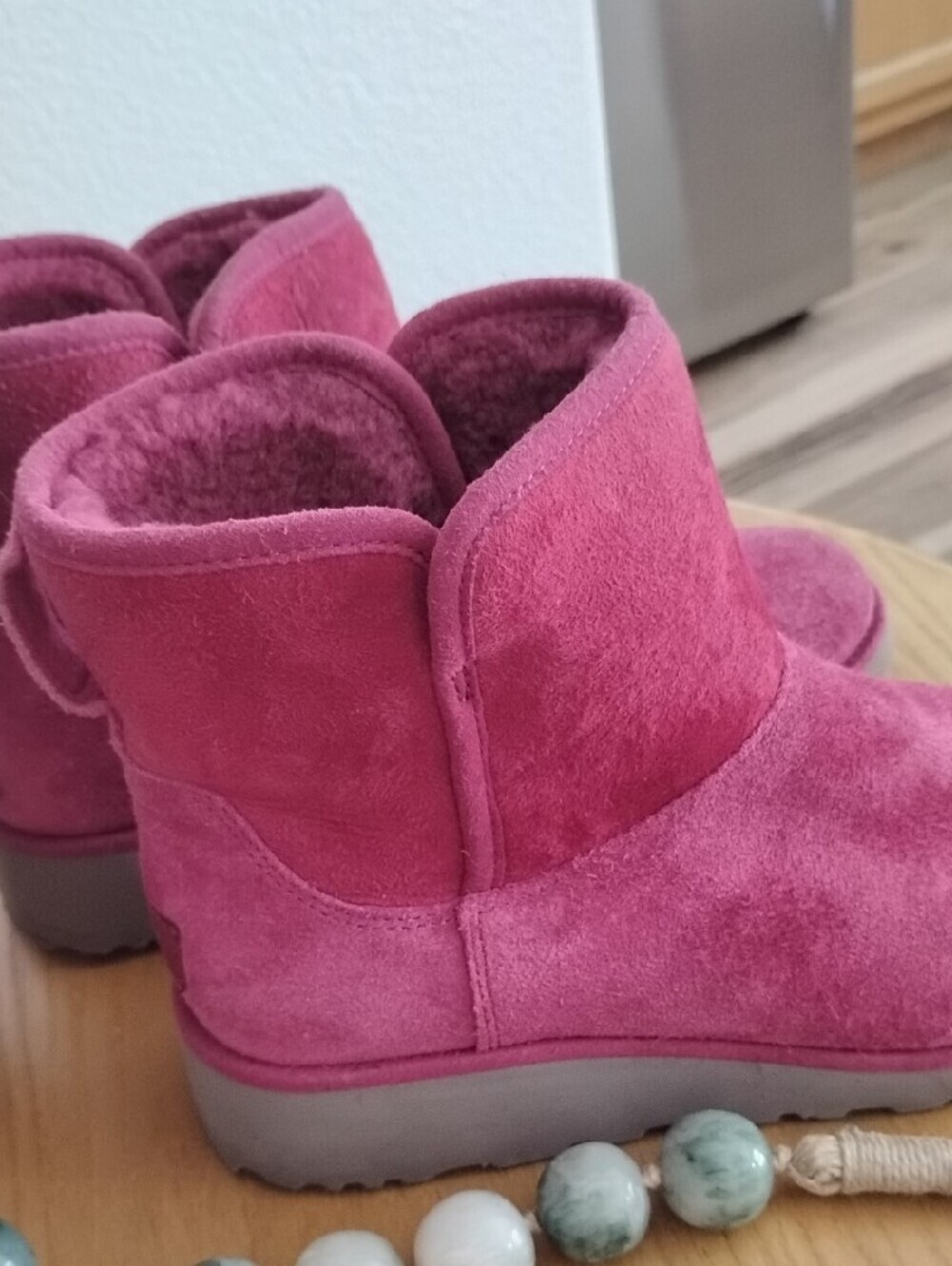 UGG Kristin Classic Slim Suede Wedge Ankle Boots - [women's sz 7.5] - Purple Pas - Picture 6 of 10